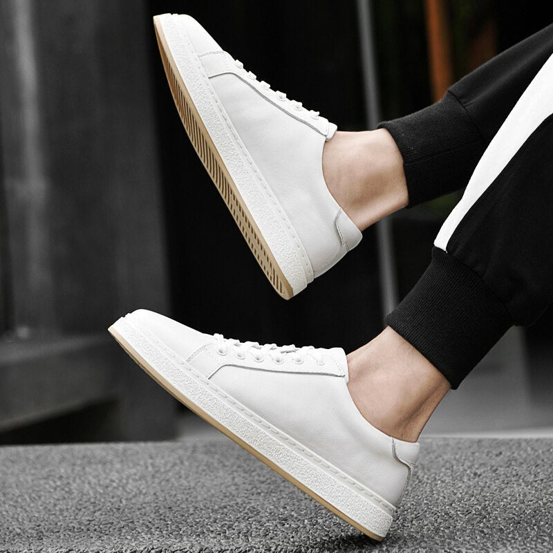 Men's Casual Leather Shoes with Anti-Slip Rubber Sole 4