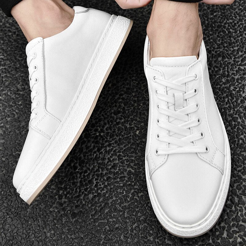 Men's Casual Leather Shoes with Anti-Slip Rubber Sole 6