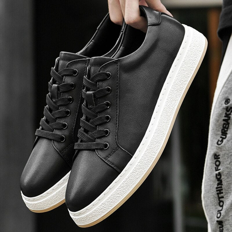 Men's Casual Leather Shoes with Anti-Slip Rubber Sole 7