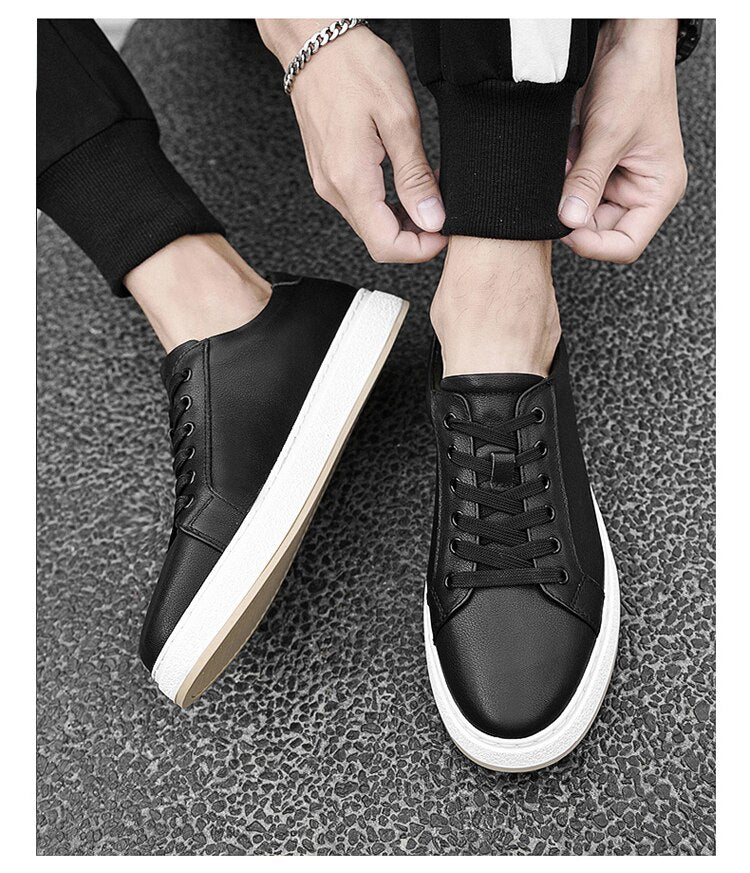 Men's Casual Leather Shoes with Anti-Slip Rubber Sole 8