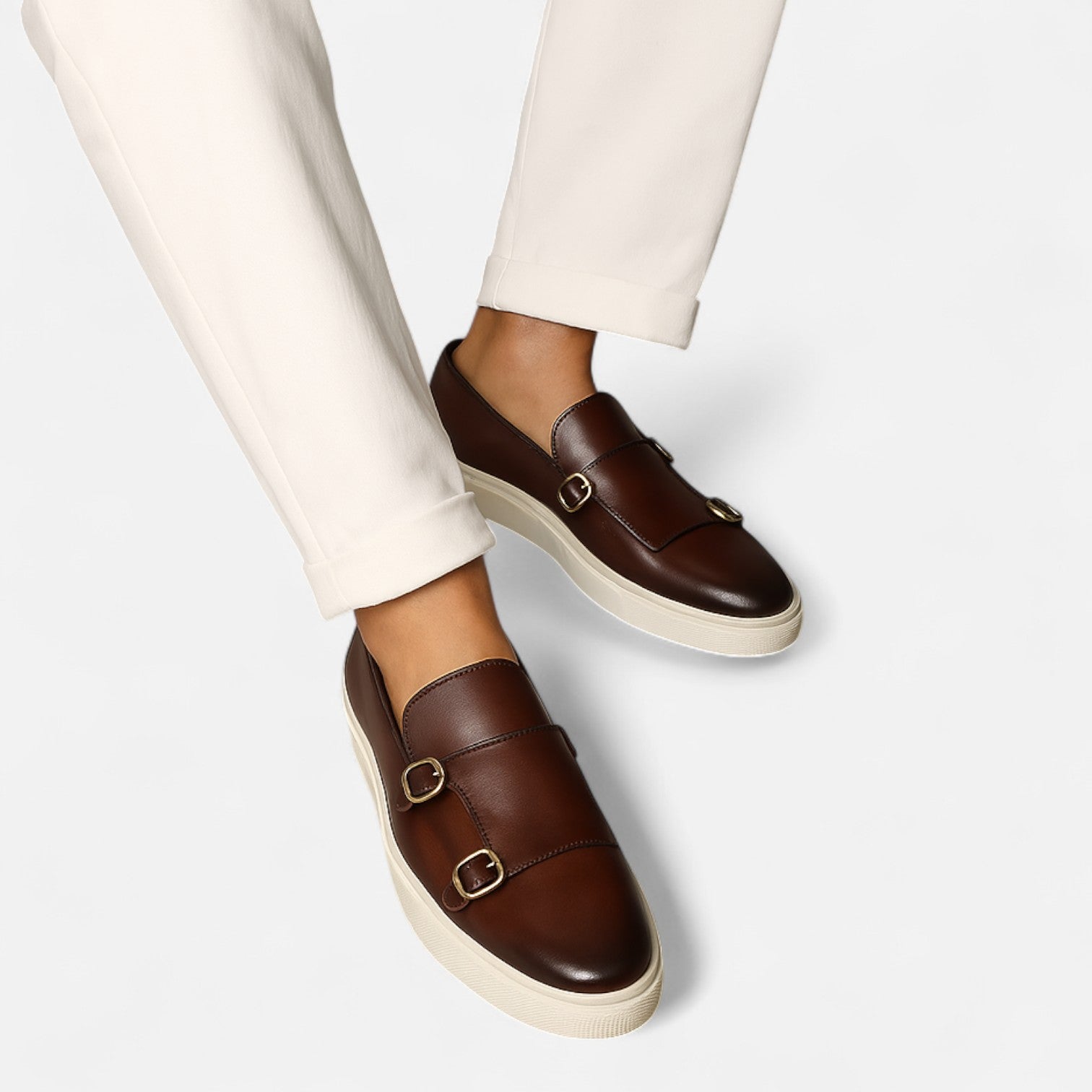 Men's Leather Buckle Loafers 1