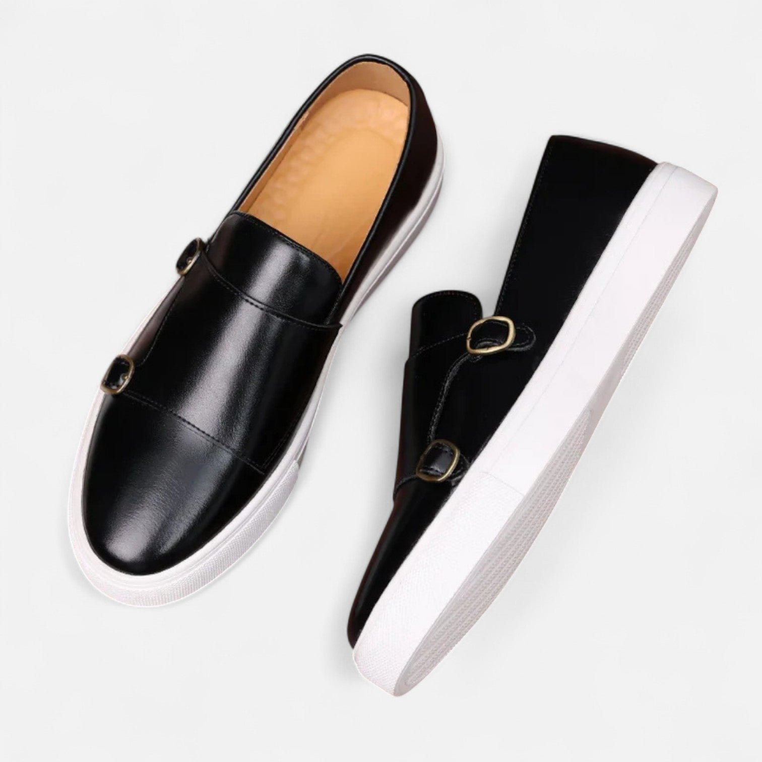 Men's Leather Buckle Loafers 4