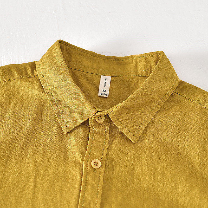 Men's Linen Casual Short Sleeve Shirt 2