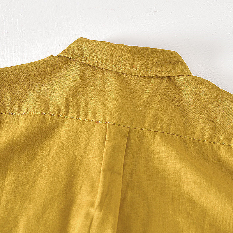 Men's Linen Casual Short Sleeve Shirt 3
