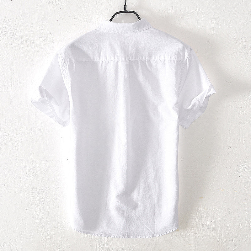 Men's Linen Casual Short Sleeve Shirt 8