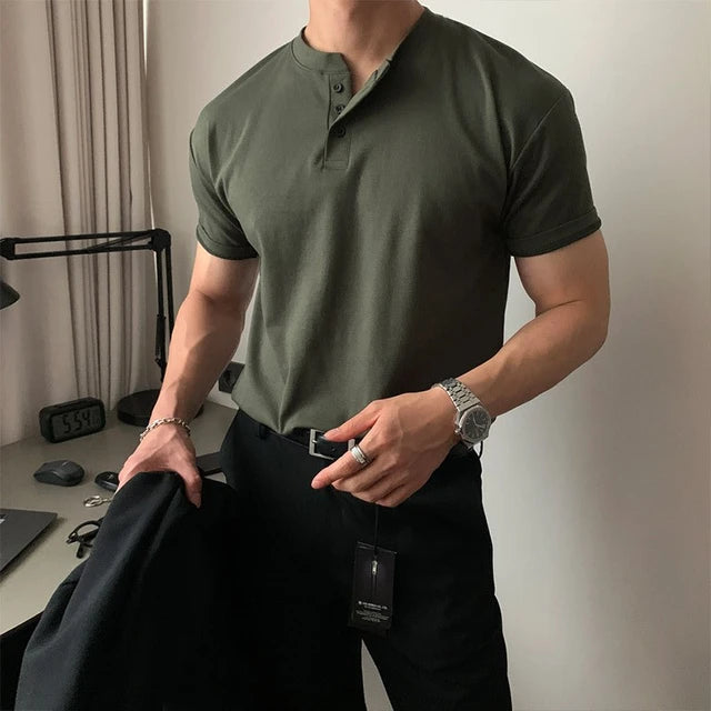 Men's Long Sleeve Polo Shirt - Classic Fit Casual Style 0