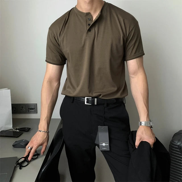 Men's Long Sleeve Polo Shirt - Classic Fit Casual Style 1
