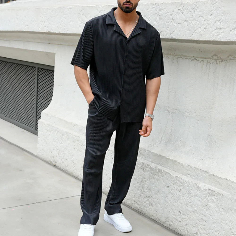 Men's Lounge Set - Elegant Relaxed Fit Loungewear Set 4