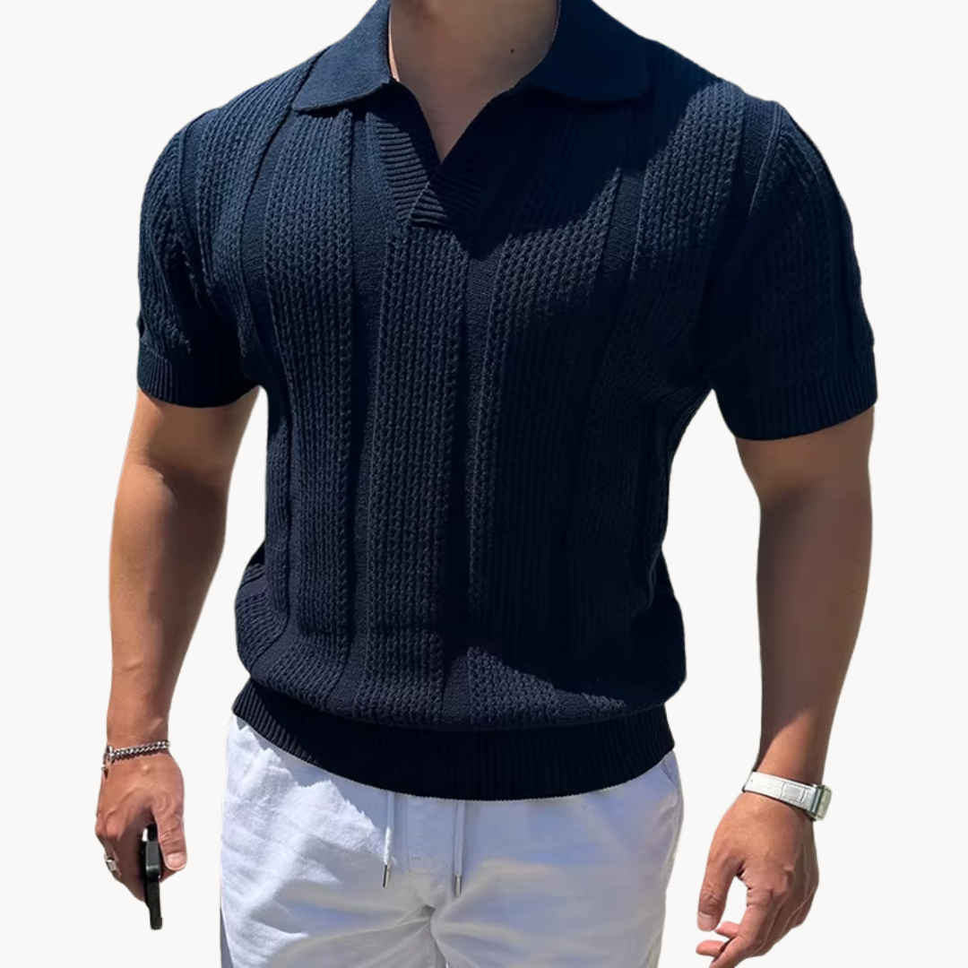 Men's Open Collar Mesh Shirt 0