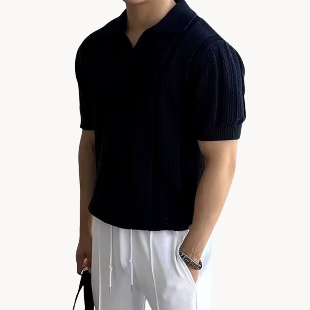 Men's Open Collar Mesh Shirt 9