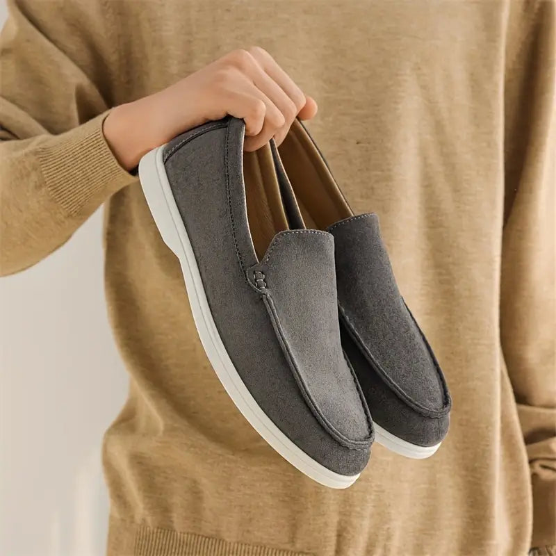 Men's Suede Loafers - Slip-On Casual Loafer Shoes 4