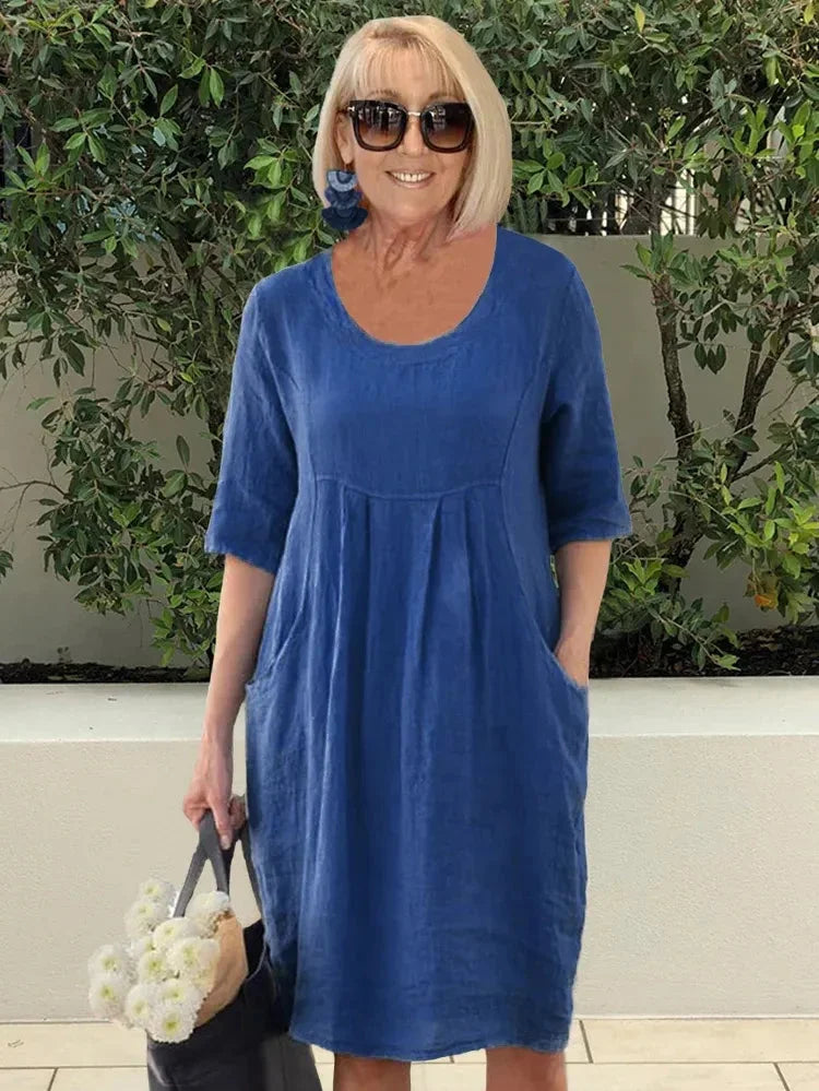 Midi Dress – Breathable Blend & Relaxed Fit For Airflow