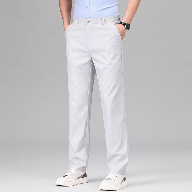 Men's Linen Pants Straight Leg Lightweight Breathable 2