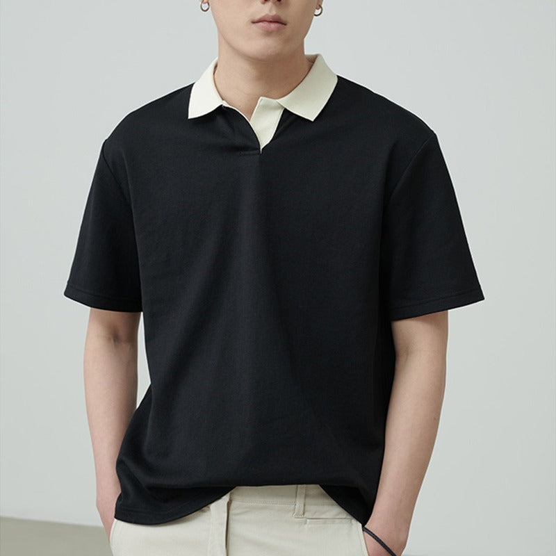 Men's Cotton Polo Shirt Relaxed Fit-1
