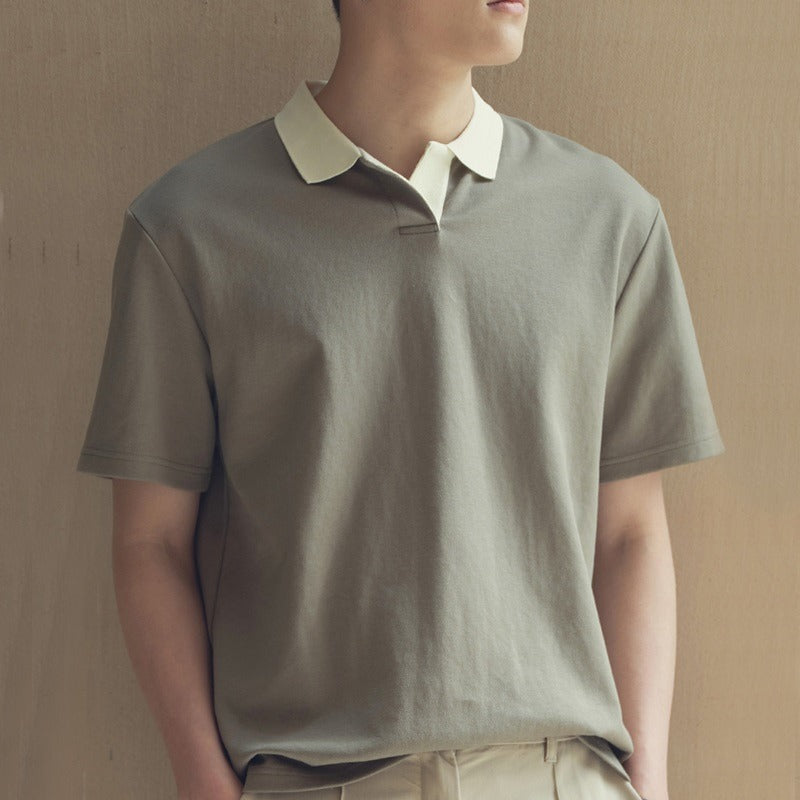 Men's Cotton Polo Shirt - Minimalist Style 3