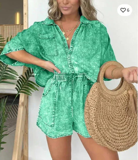 Variant image for Women's Cotton Loose Top Set-13