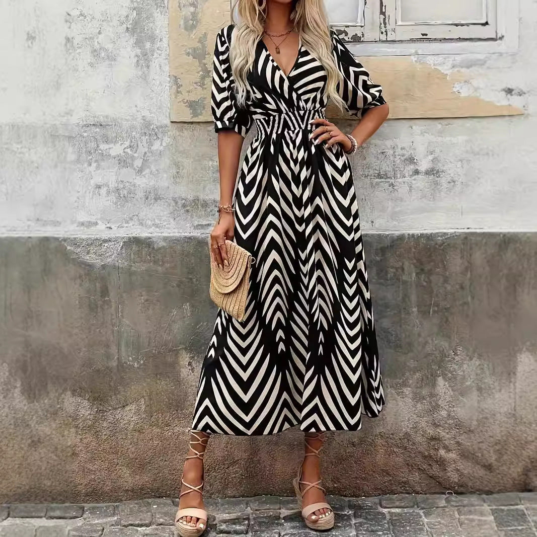 Women's Lightweight A-Line Midi Dress-1