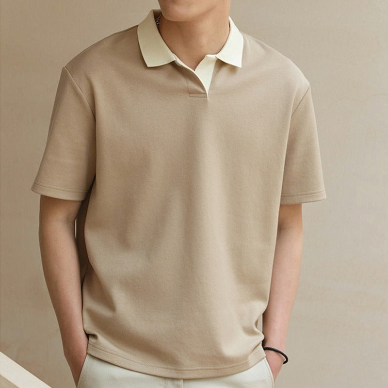 Men's Cotton Polo Shirt - Minimalist Style 2