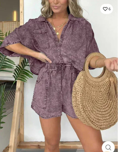 Women's Cotton Loose Top Set-3