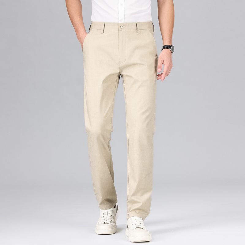 Men's Linen Pants Straight Leg Lightweight Breathable 1