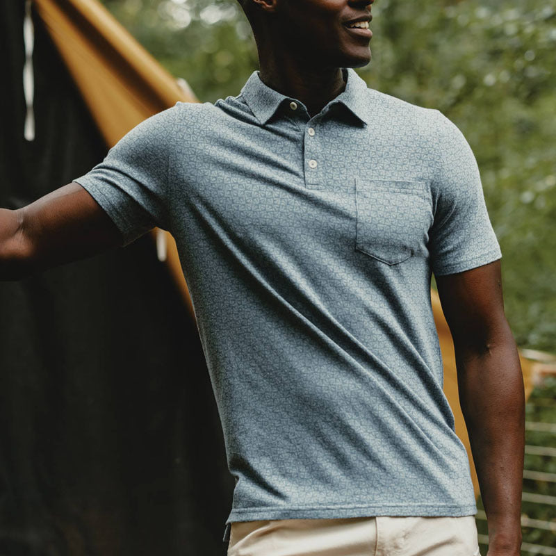 Men's Cotton Polo Shirt with Chest Pocket-3