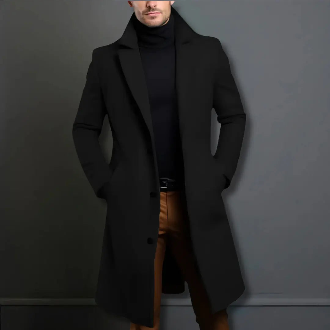 Overcoat - Durable Blend Tailored Fit & Lined Warmth