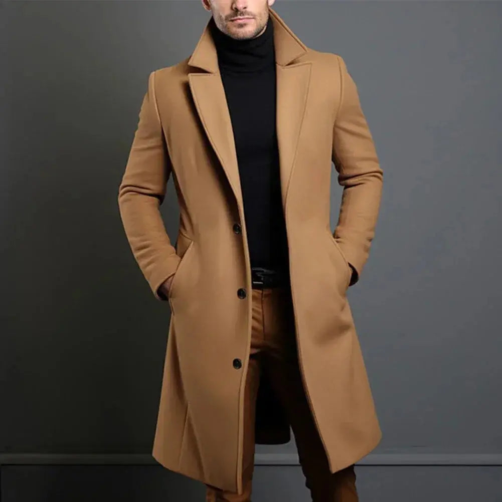 Overcoat - Durable Blend Tailored Fit & Lined Warmth