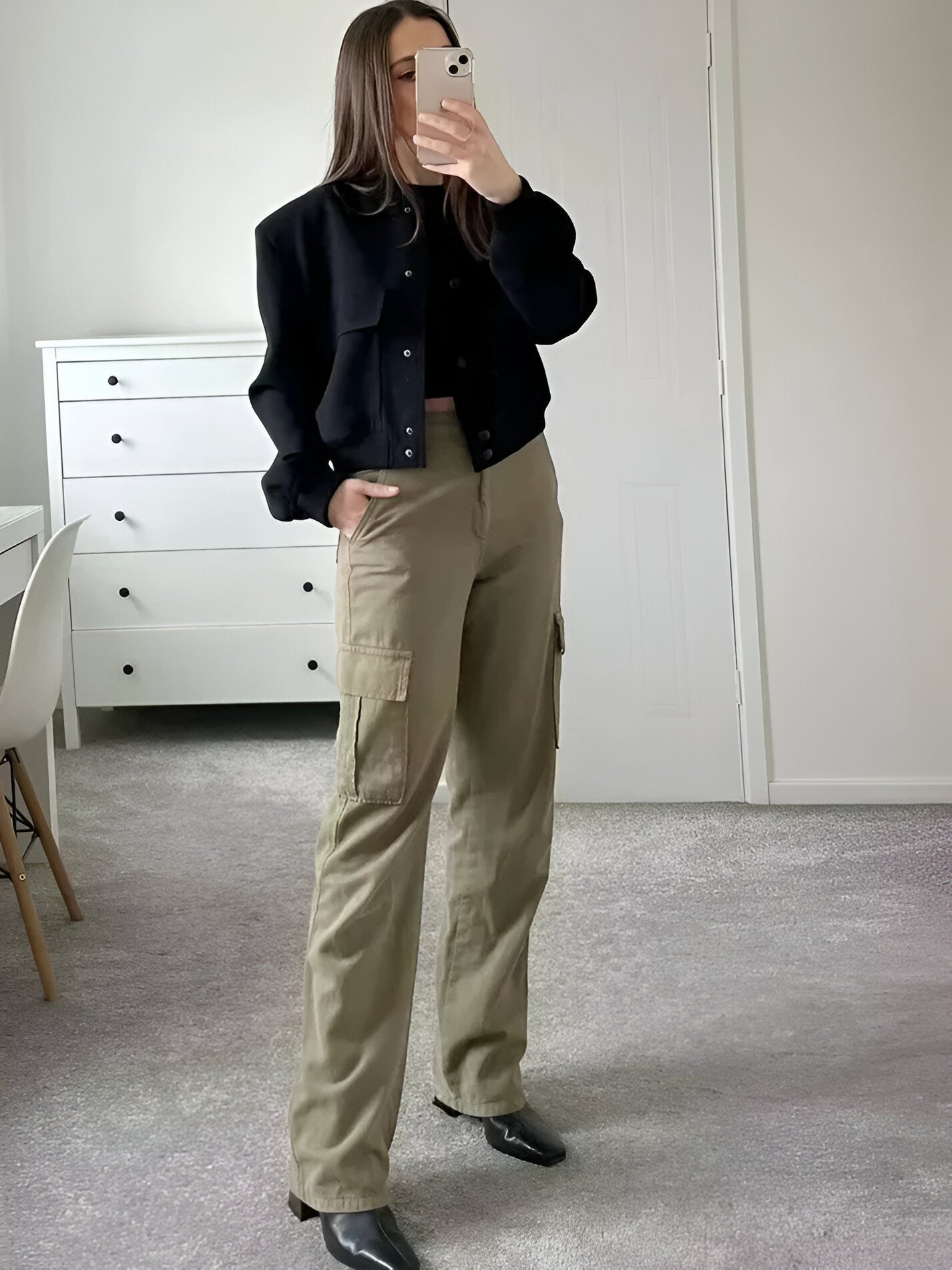 Overshirt - Long Tweed Blend With Pockets & Free Movement