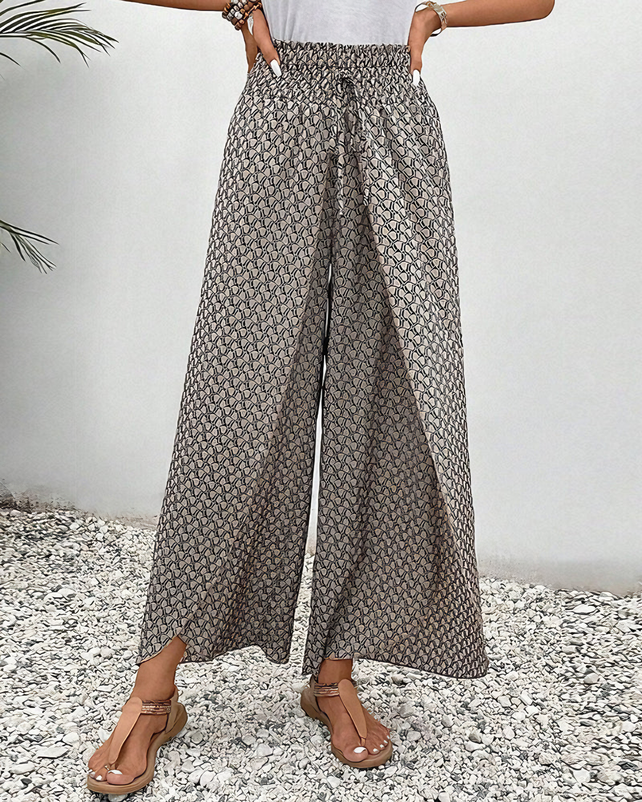 Pants – Chiffon Blend Loose Wide Leg & Free Movement