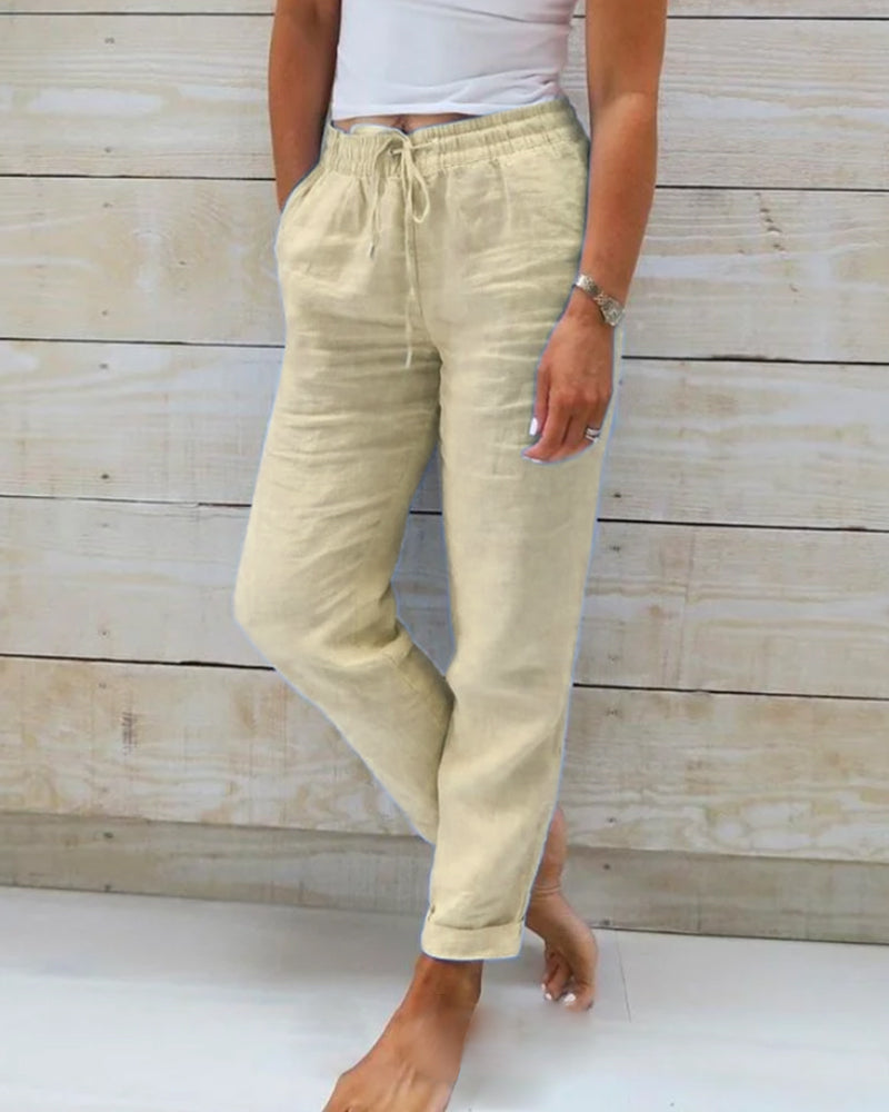 Pants - Elastic Waist And Lightweight Breathable Comfort