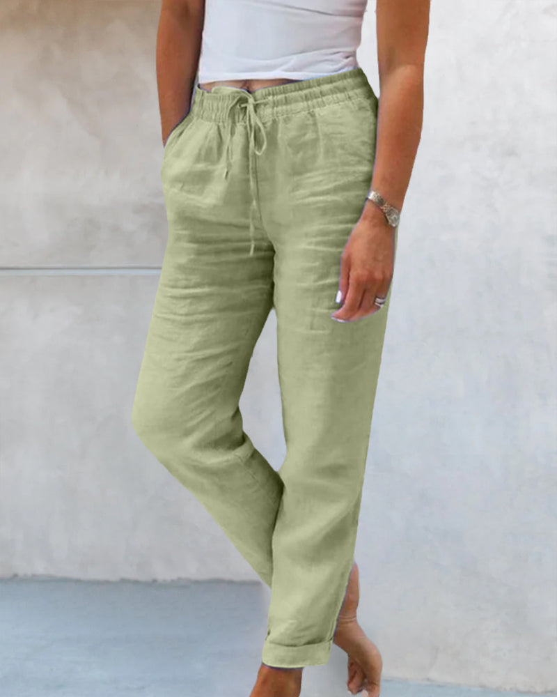 Pants - Elastic Waist And Lightweight Breathable Comfort