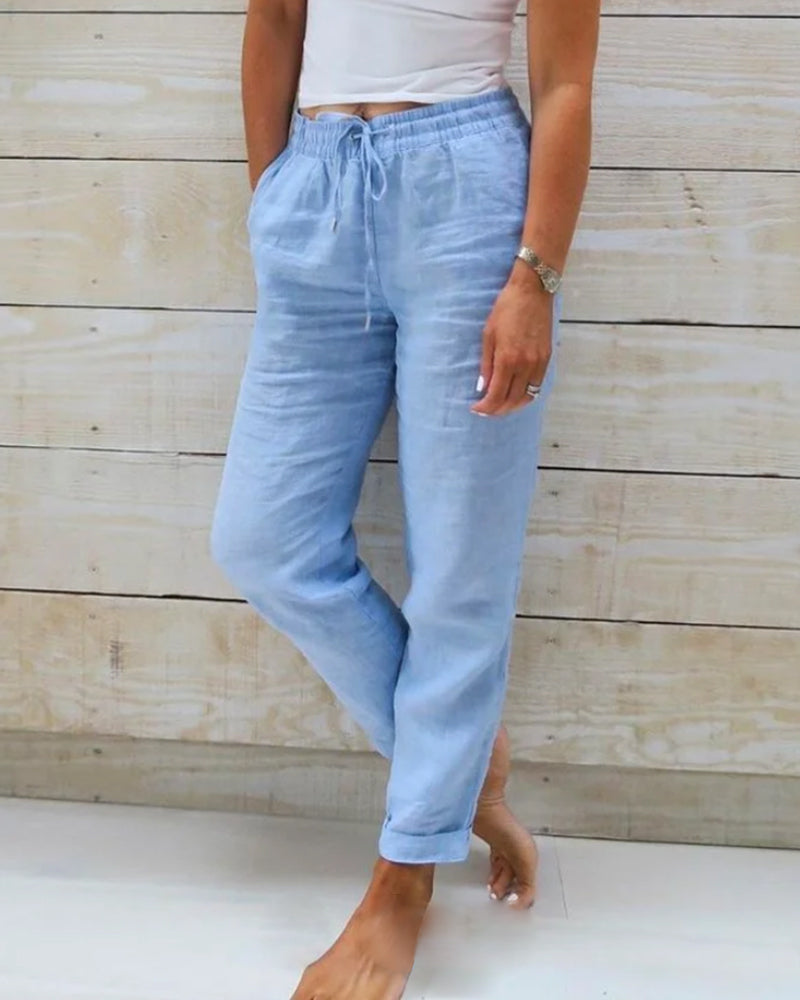 Pants - Elastic Waist And Lightweight Breathable Comfort