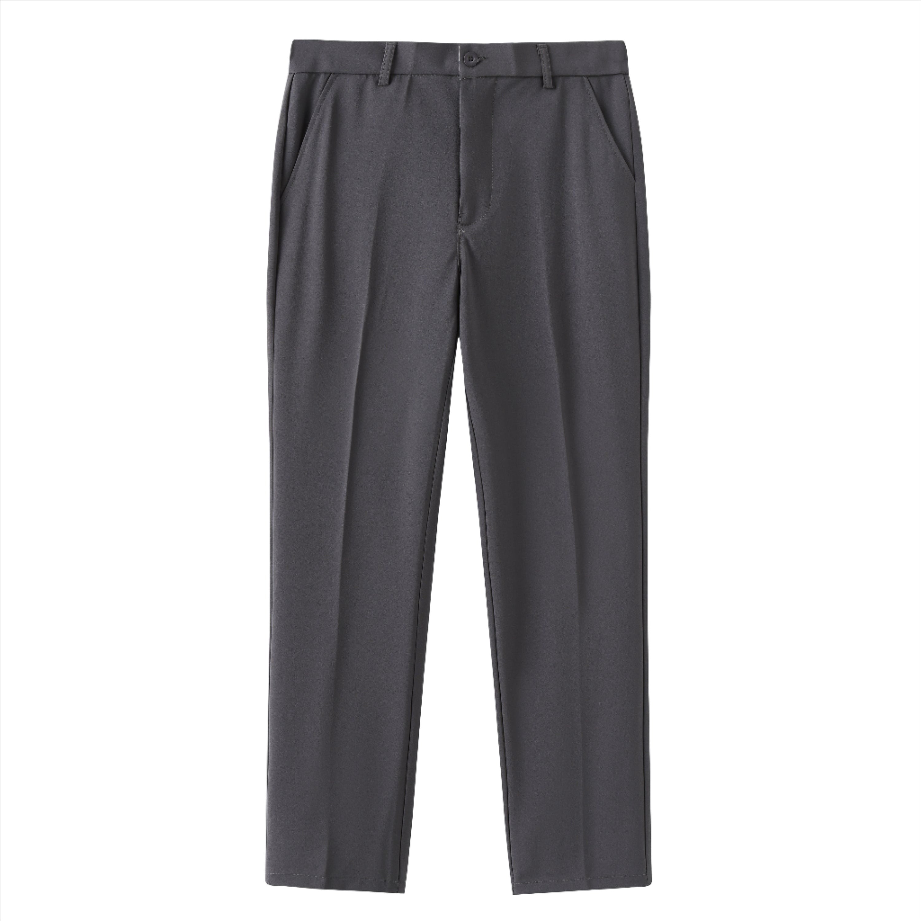Pants – Polyester Blend Structured Waistband & Clean Fit