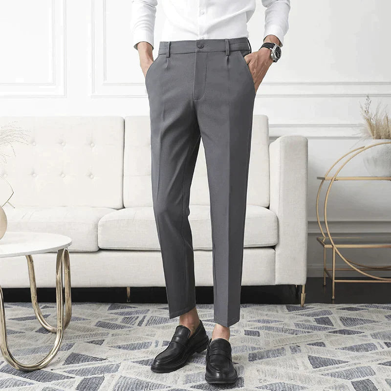 Pants – Polyester Blend Structured Waistband & Clean Fit