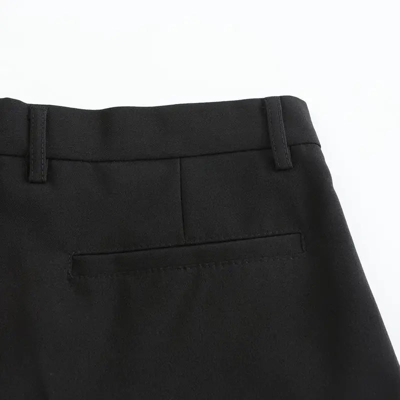 Pants – Polyester Blend Structured Waistband & Clean Fit