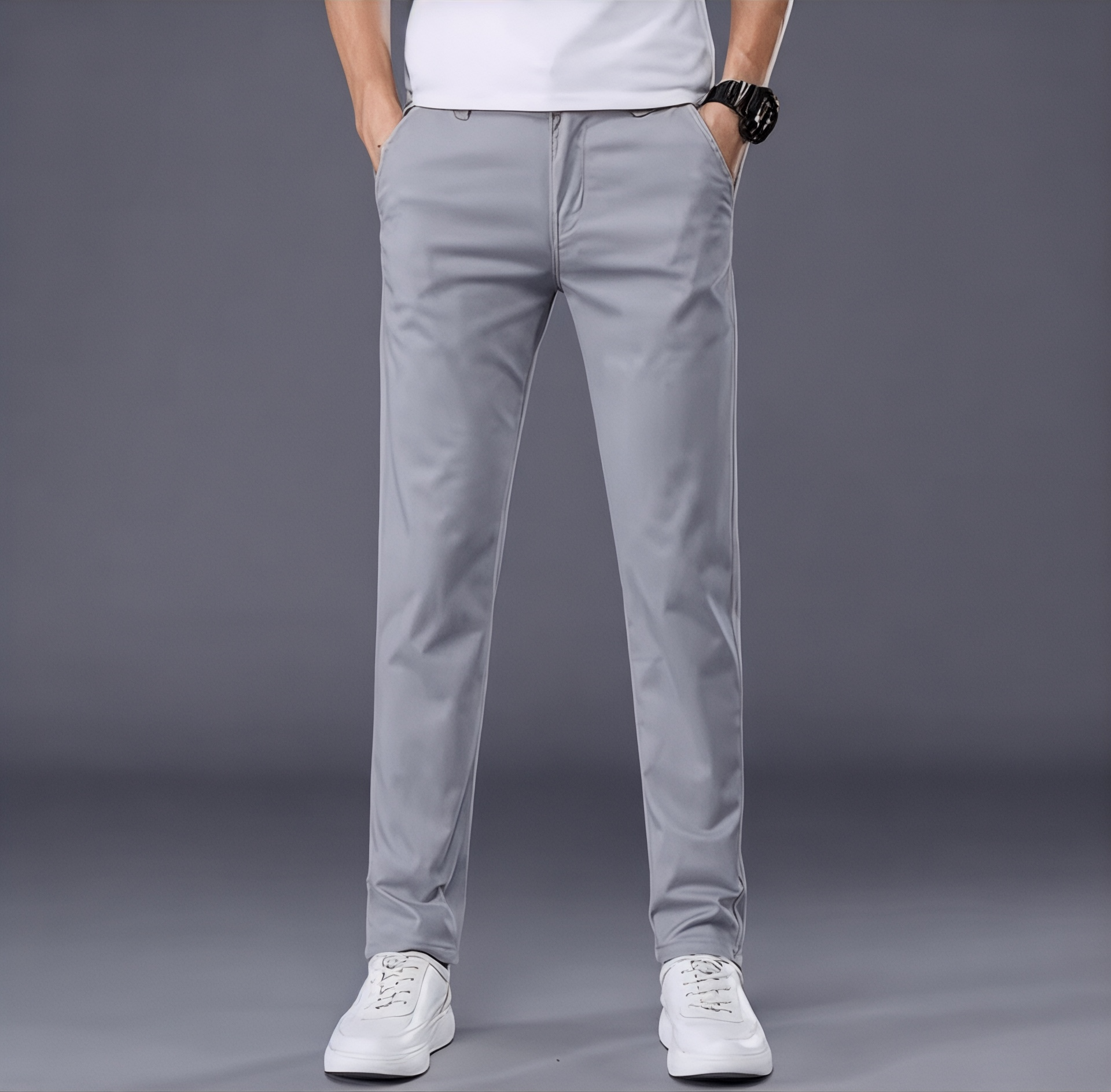 Pants - Soft-Blend Tailored Cut And Tapered Ankle Finish