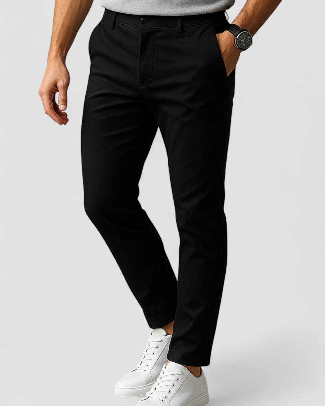 Pants - Soft-Blend Tailored Cut And Tapered Ankle Finish