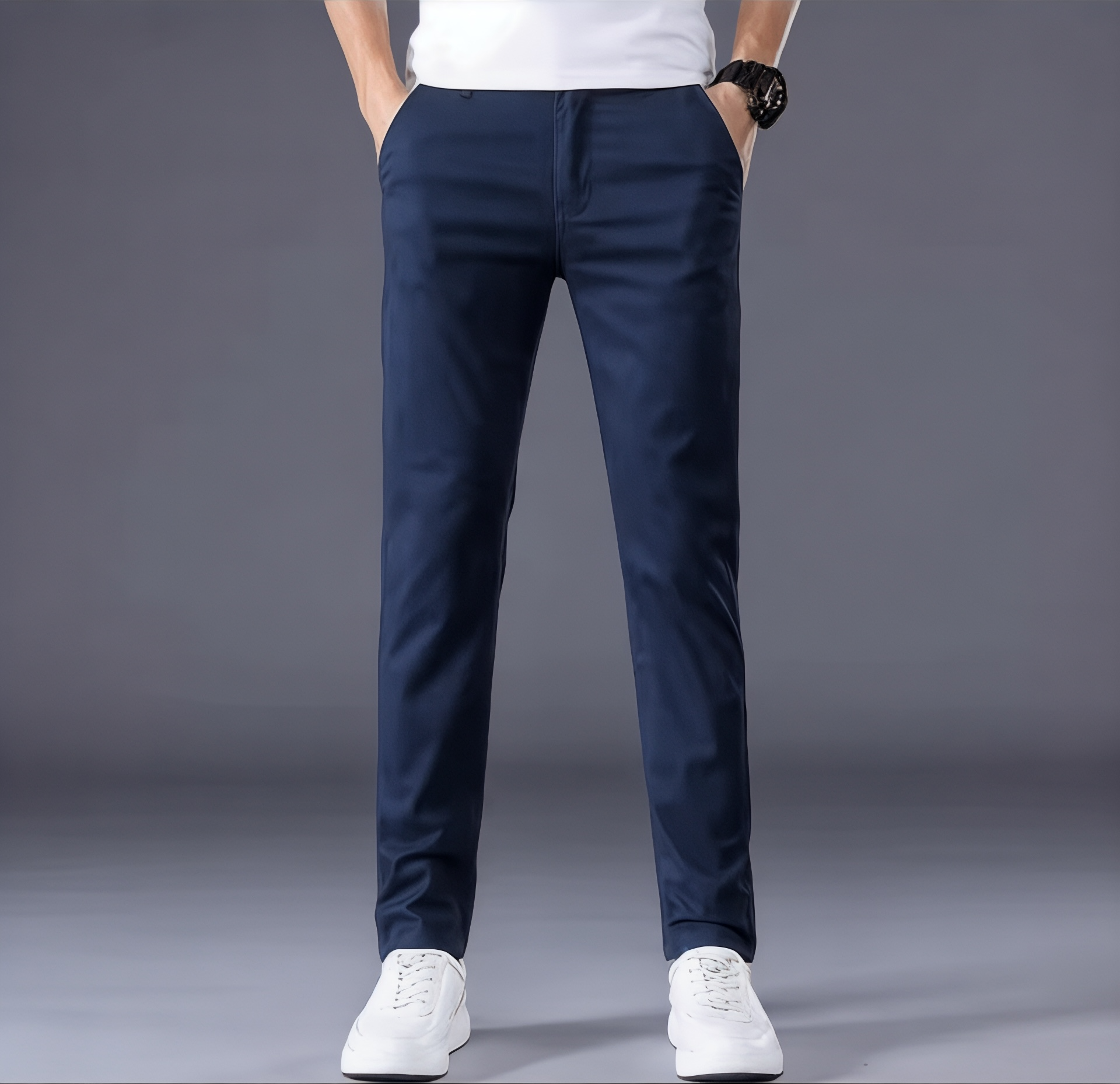 Pants - Soft-Blend Tailored Cut And Tapered Ankle Finish