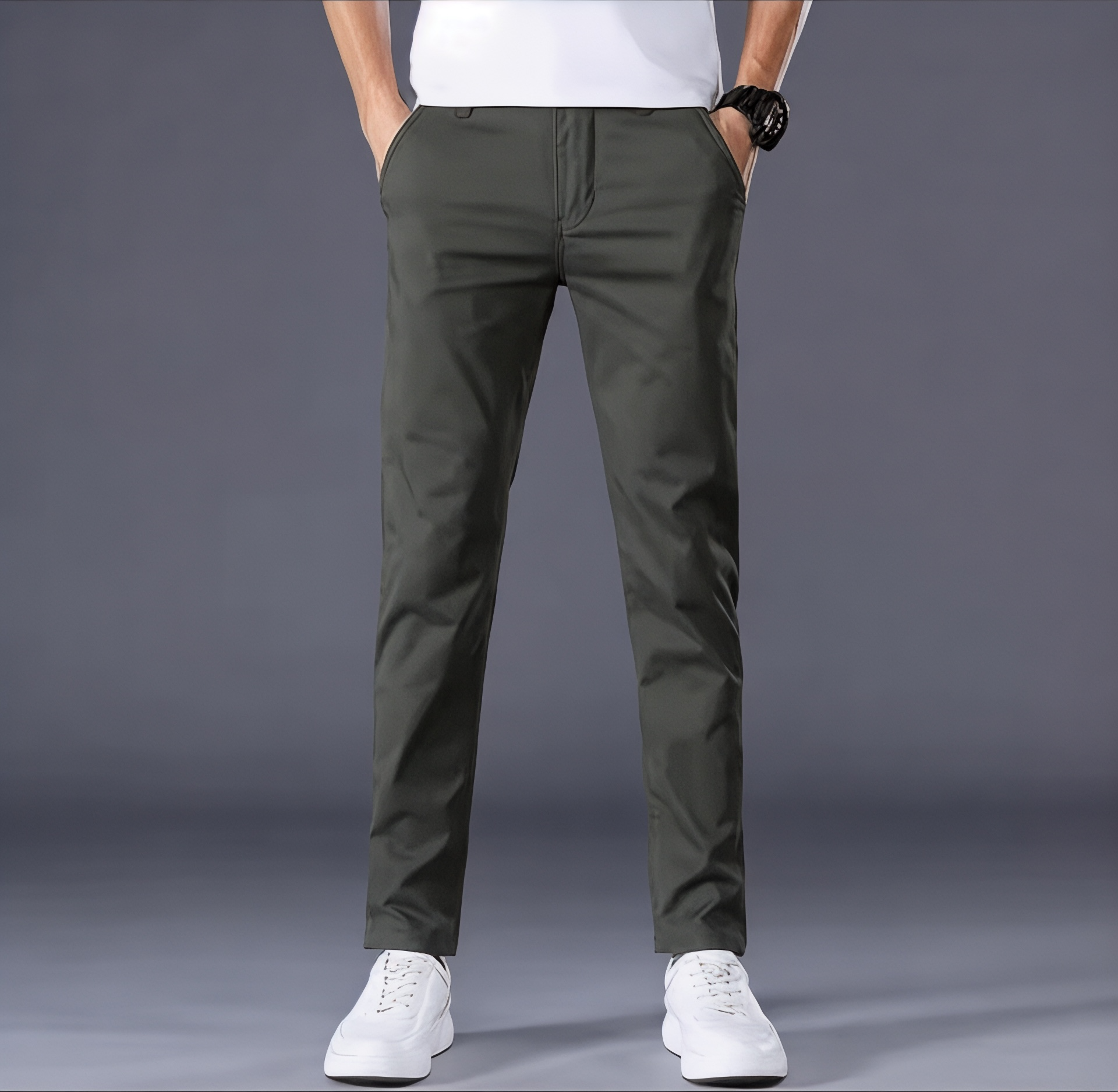 Pants - Soft-Blend Tailored Cut And Tapered Ankle Finish