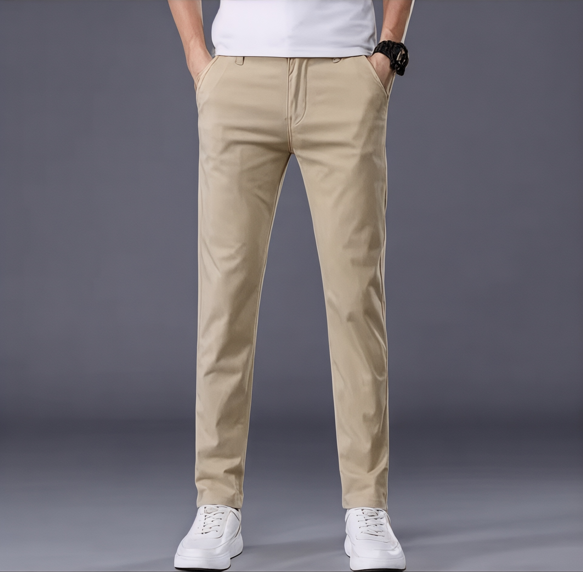 Pants - Soft-Blend Tailored Cut And Tapered Ankle Finish