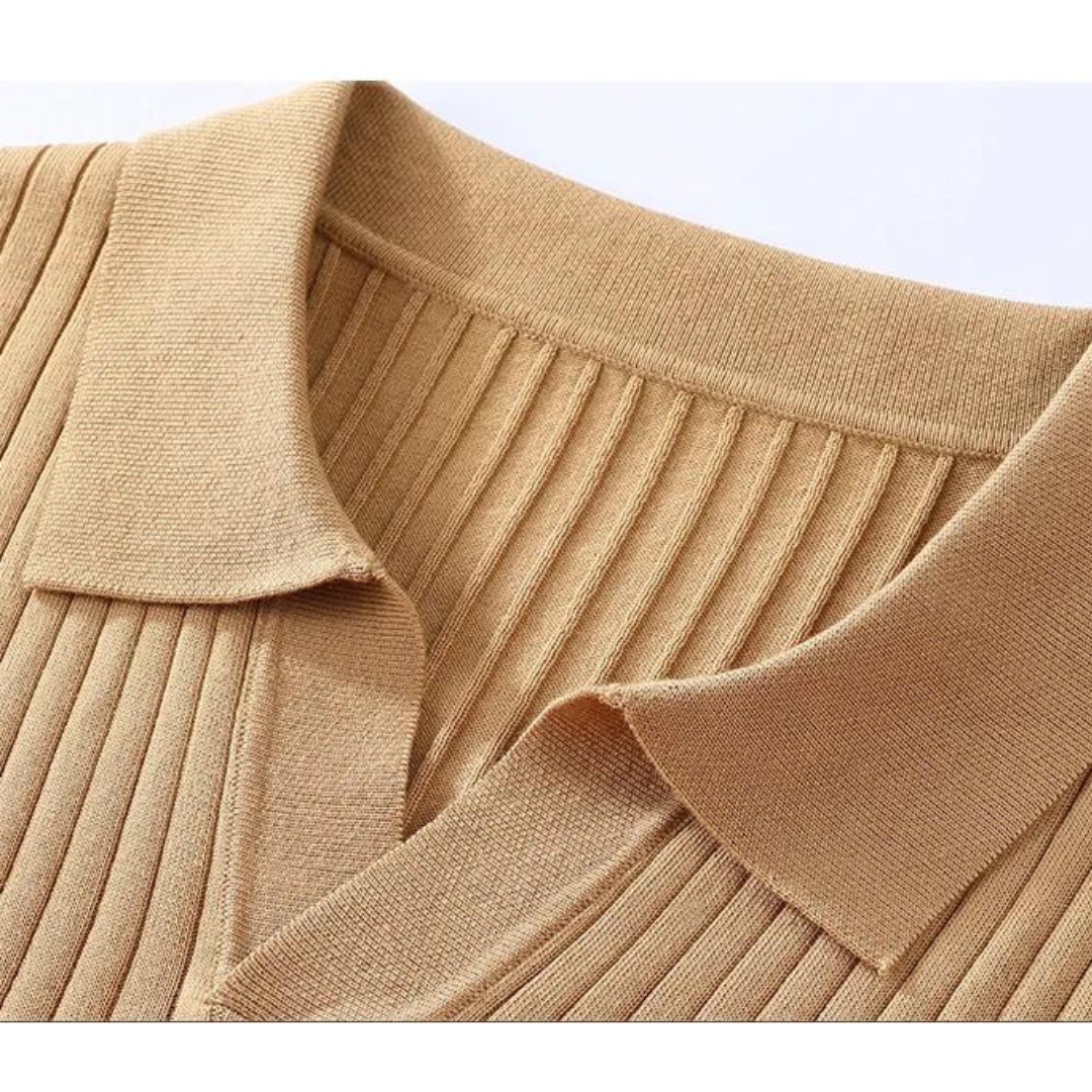 Polo Lyocell Blend - Rib Placket And Keeps Neat Shape