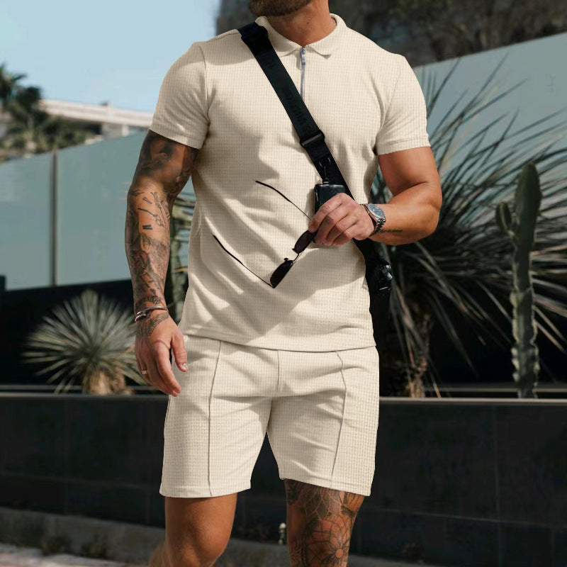 Polo Outfit Set - Zip Front Top & Breathable Flexible Fit