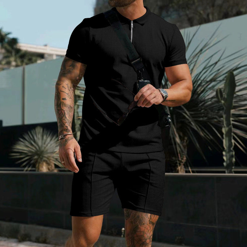 Polo Outfit Set - Zip Front Top & Breathable Flexible Fit