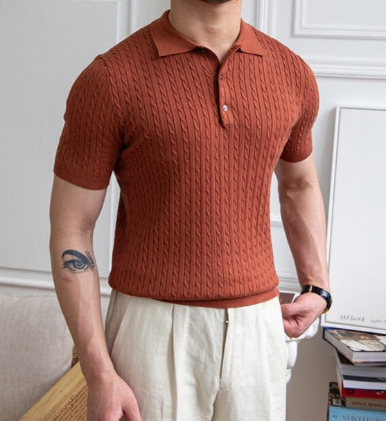 Polo – Polyester Blend Structured Collar & Button Placket