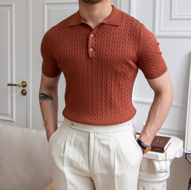 Polo – Polyester Blend Structured Collar & Button Placket