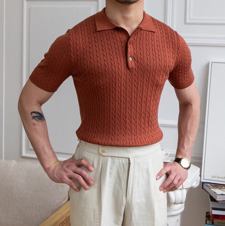 Polo – Polyester Blend Structured Collar & Button Placket
