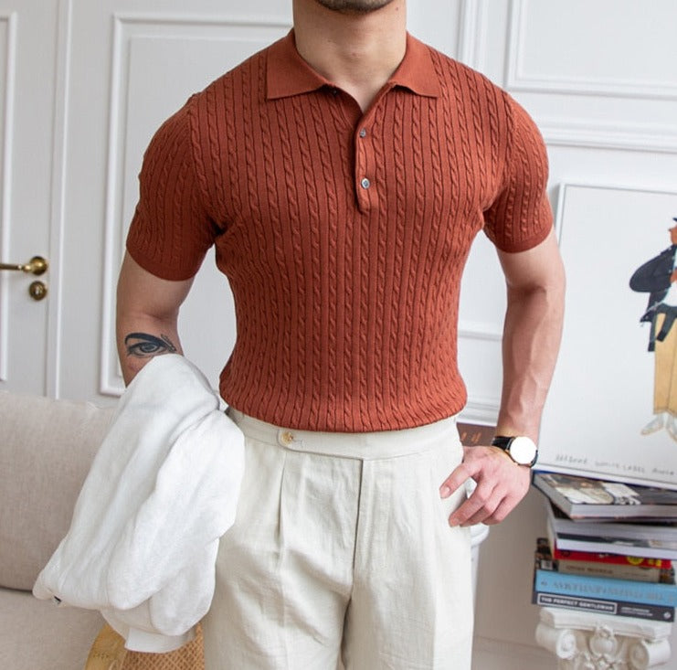 Polo – Polyester Blend Structured Collar & Button Placket
