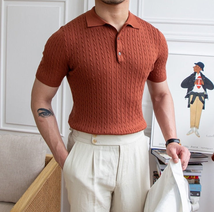Polo – Polyester Blend Structured Collar & Button Placket