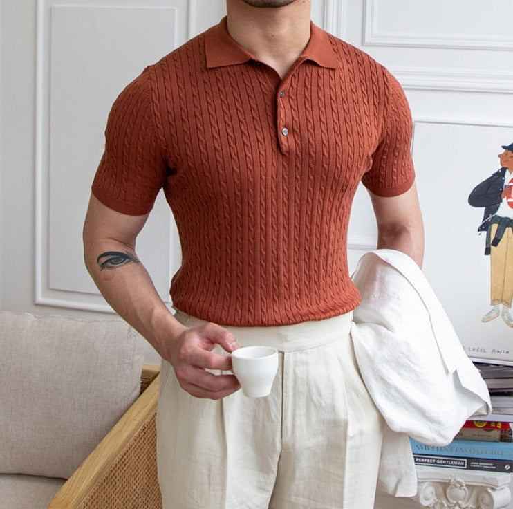 Polo – Polyester Blend Structured Collar & Button Placket