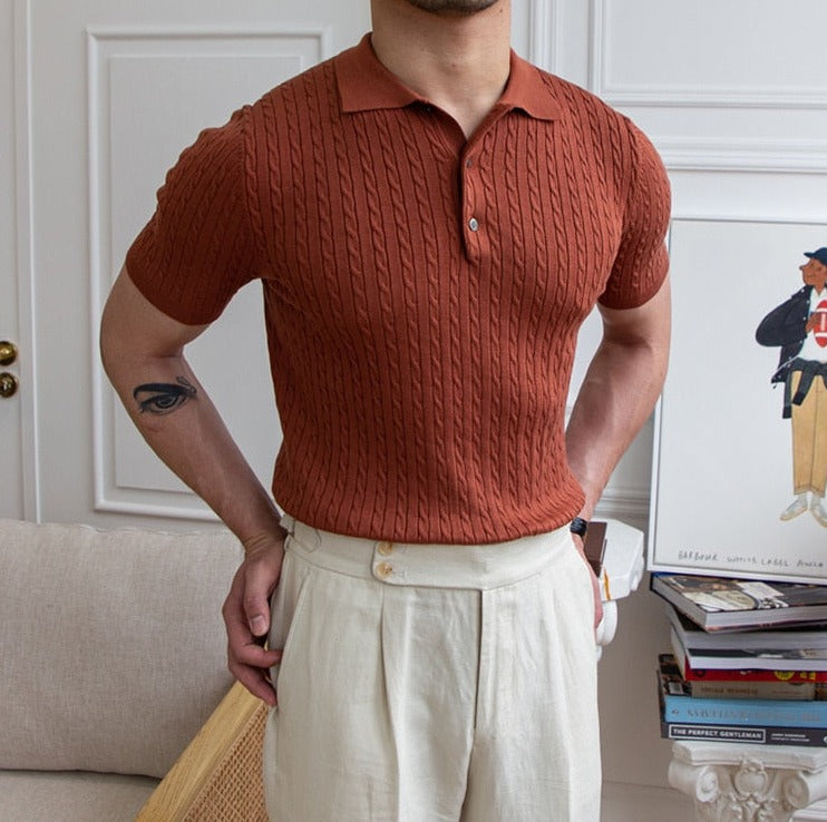 Polo – Polyester Blend Structured Collar & Button Placket